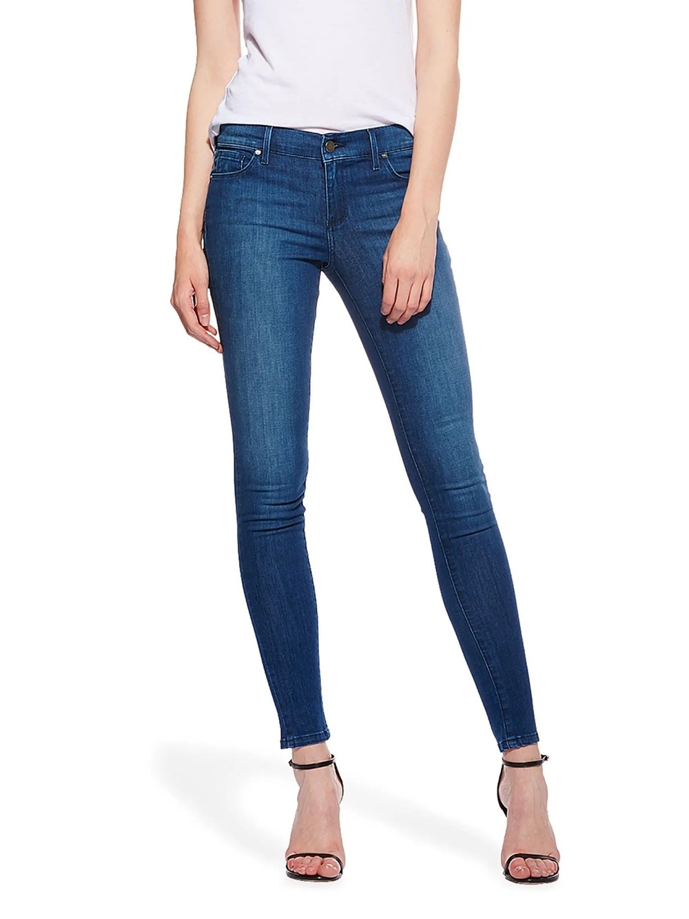 Mott & Bow Mid Rise Skinny Carmine Jeans Butt Life Med Blue 11 Mo 26x28